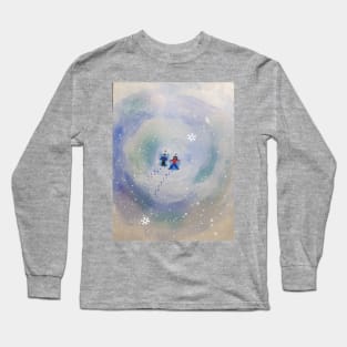 Snow Angels Illustration Long Sleeve T-Shirt